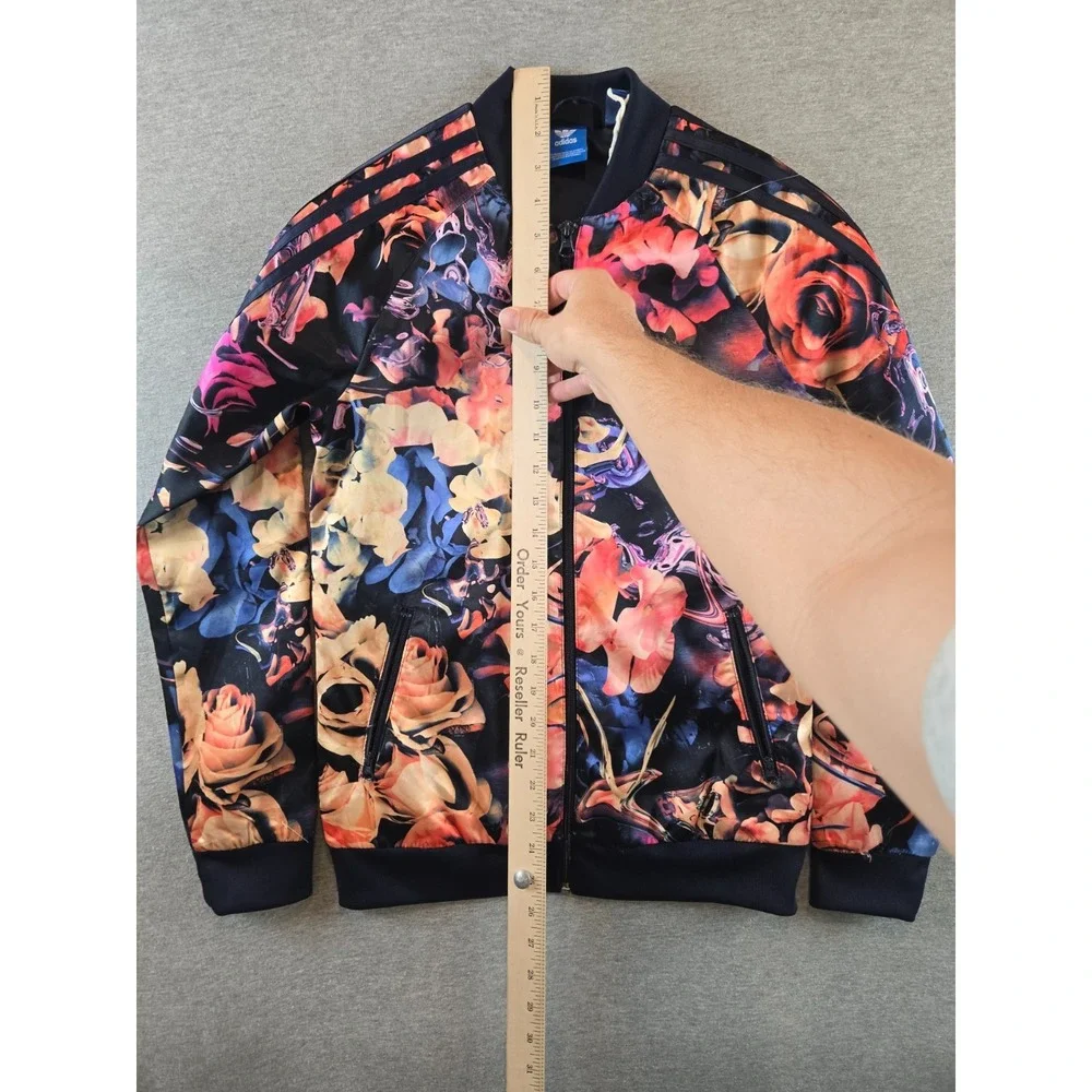 Adidas Originals Track Jacket Girls 13-14‎ Floral Rose Print Superstar BQ3977